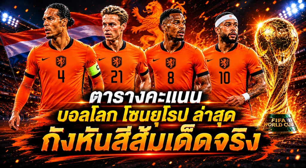 ตารางคะแนน บอลโลก โซนยุโรป ล่าสุด กังหันสีส้มเด็ดจริง