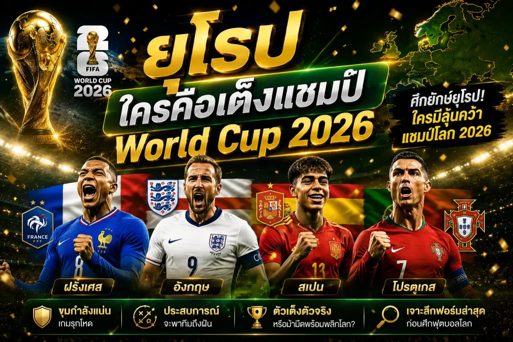 สรุปผลบอลโลกรอบคัดเลือกโซนยุโรป 2026: อิตาลีช็อกโลก! ส่องตัวเต็งแชมป์ล่าสุด