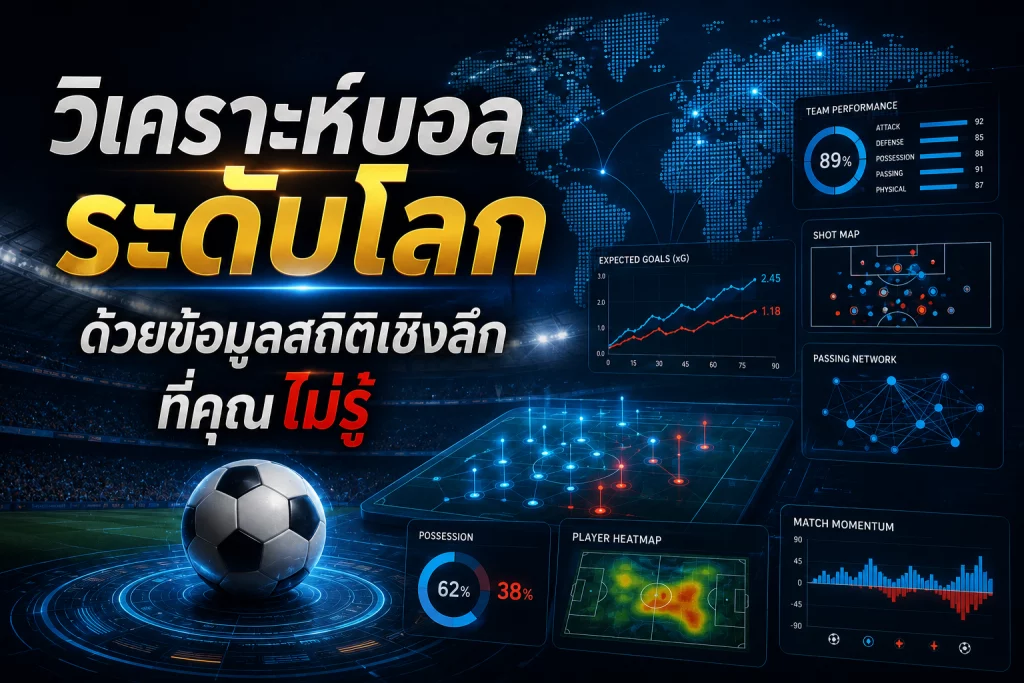 วิเคราะห์บอลระดับโลก ด้วยข้อมูลสถิติเชิงลึก ที่คุณไม่รู้