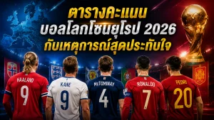 ตารางคะแนนบอลโลกโซนยุโรป 2026 กับเหตุการณ์สุดประทับใจ