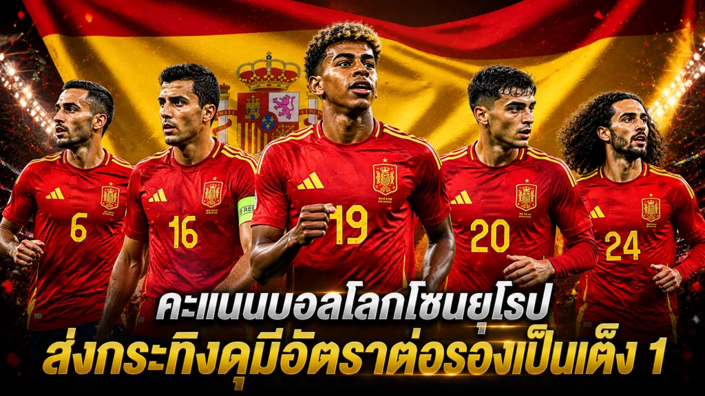 คะแนนบอลโลกโซนยุโรป ส่งกระทิงดุมีอัตราต่อรองเป็นเต็ง 1