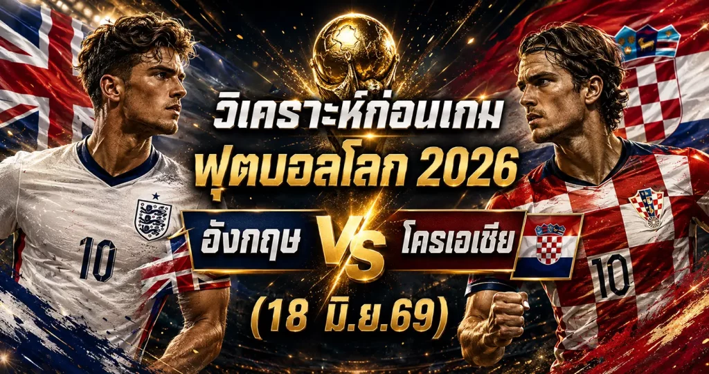 (18 มิ.ย.69) วิเคราะห์ฟุตบอลโลก 2026: อังกฤษ พบ โครเอเชีย บิ๊กแมตช์ประเดิมกลุ่ม L