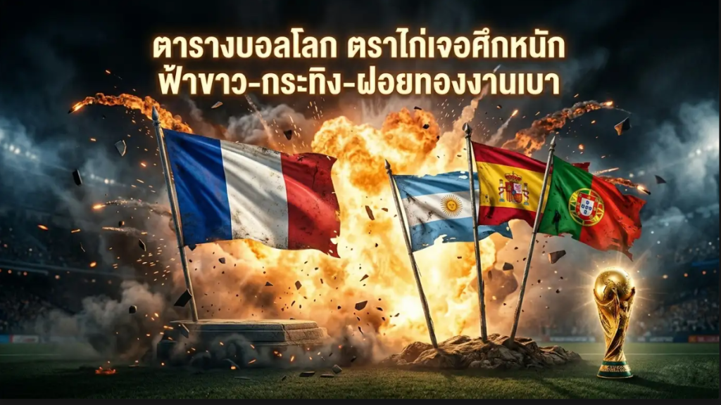ตารางบอลโลก ตราไก่เจอศึกหนัก ฟ้าขาว-กระทิง-ฝอยทองงานเบา