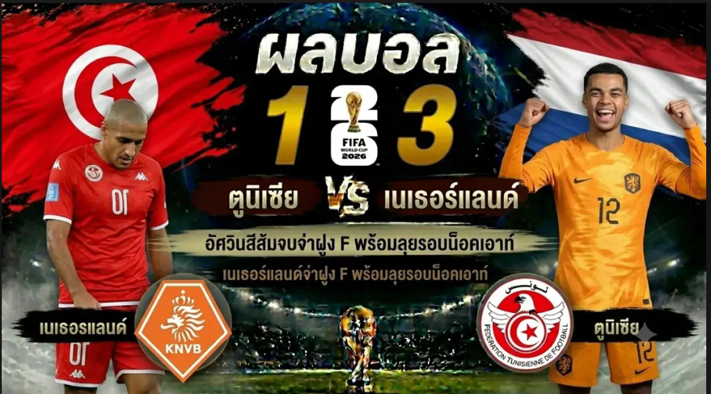 อัศวินสีส้ม ถล่ม อินทรีแห่งคาร์เทจ 3-1 ล็อคจ่าฝูงกรุ๊ป F | ฟุตบอลโลก 2026