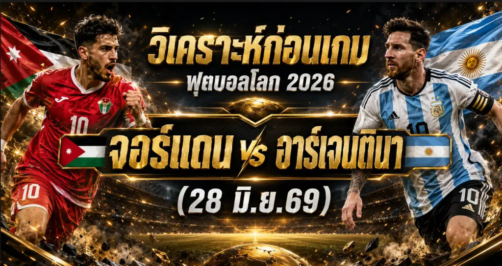 วิเคราะห์บอลโลก 2026 จอร์แดน vs อาร์เจนตินา ทีเด็ด ราคาบอล ผลงาน 5 นัดล่าสุด