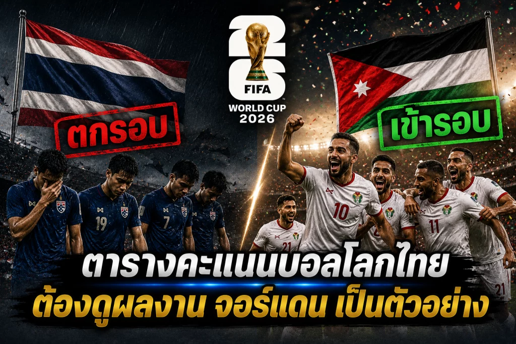 ตารางคะแนนบอลโลกไทย ต้องดูผลงาน จอร์แดน เป็นตัวอย่าง